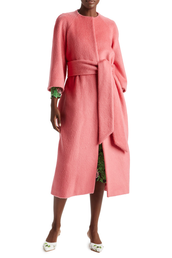 Mohair Belted Wrap Coat