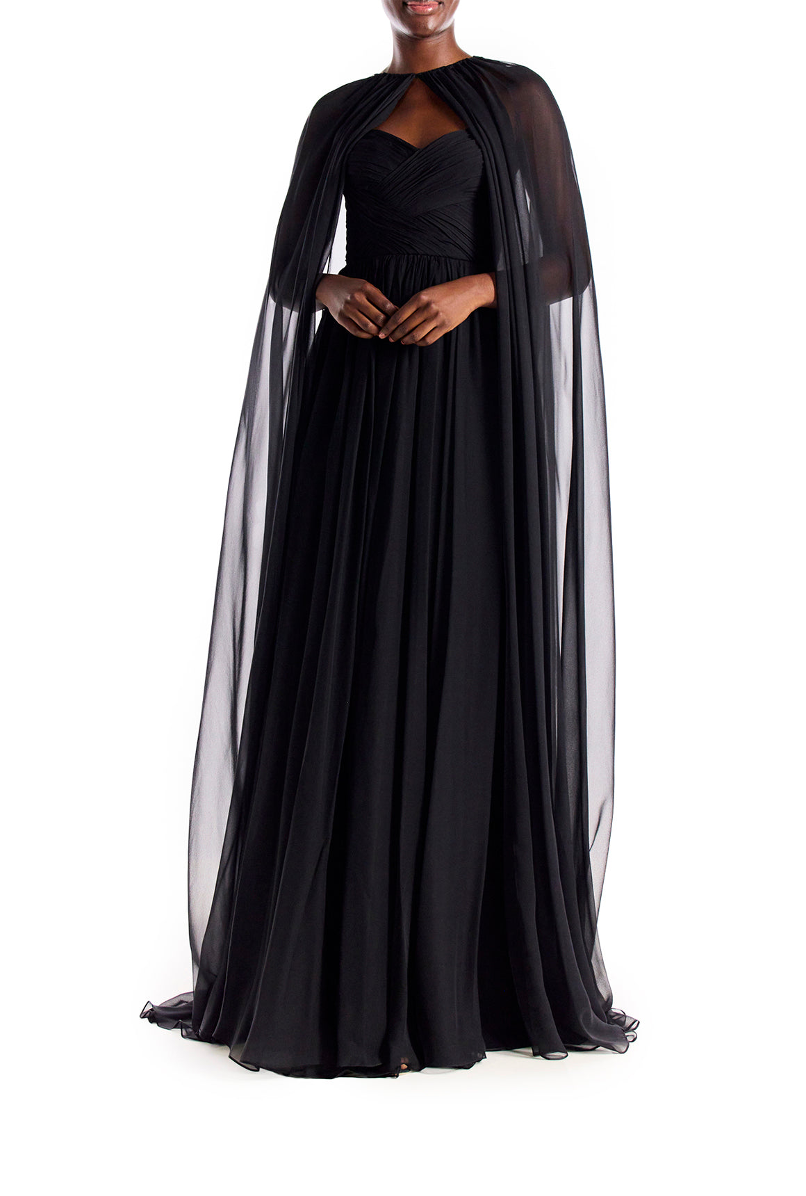 Floor Length Chiffon Evening Cape