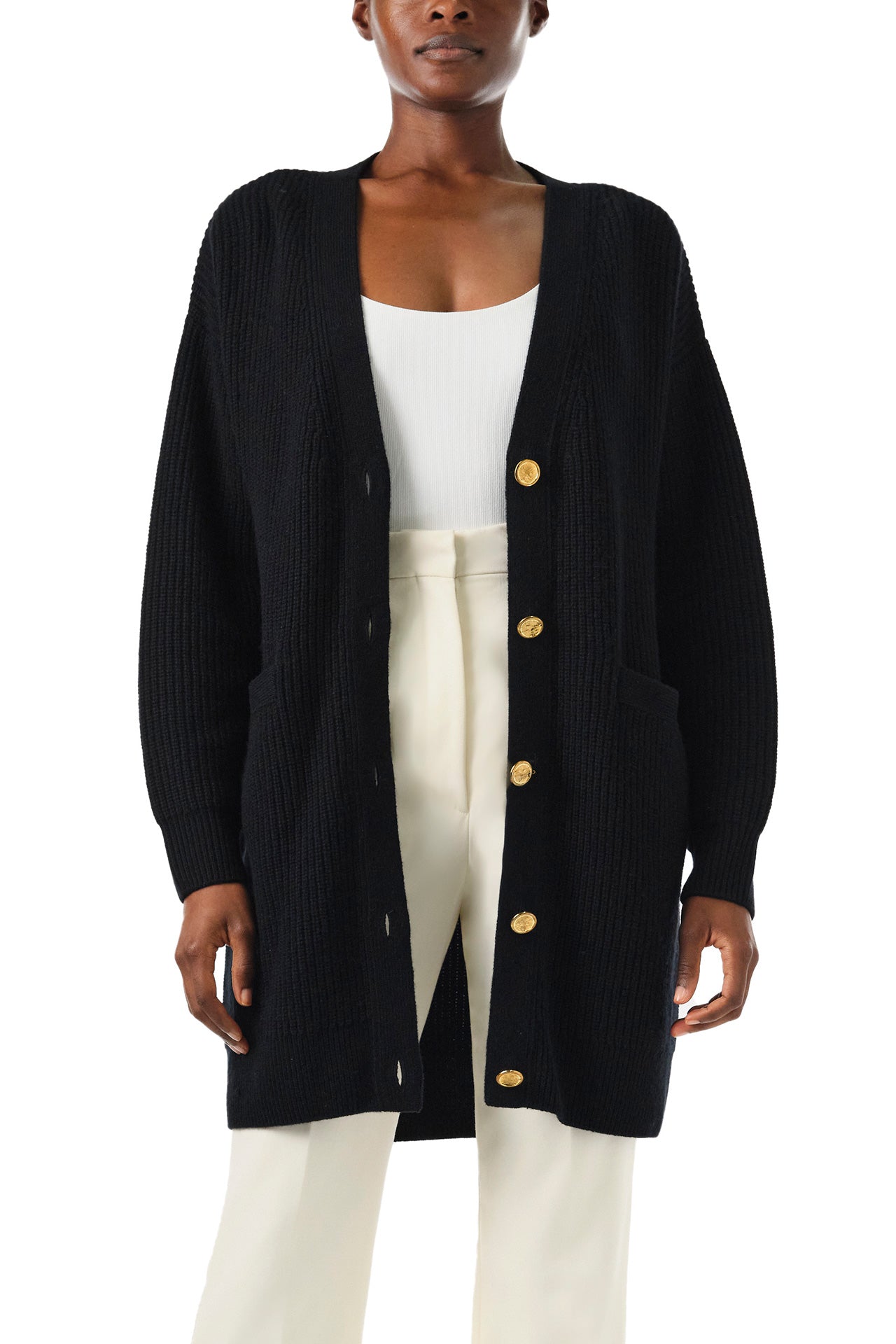 Chunky Long Cashmere Cardigan