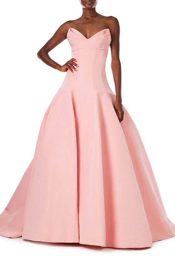 Strapless Faille Ball Gown