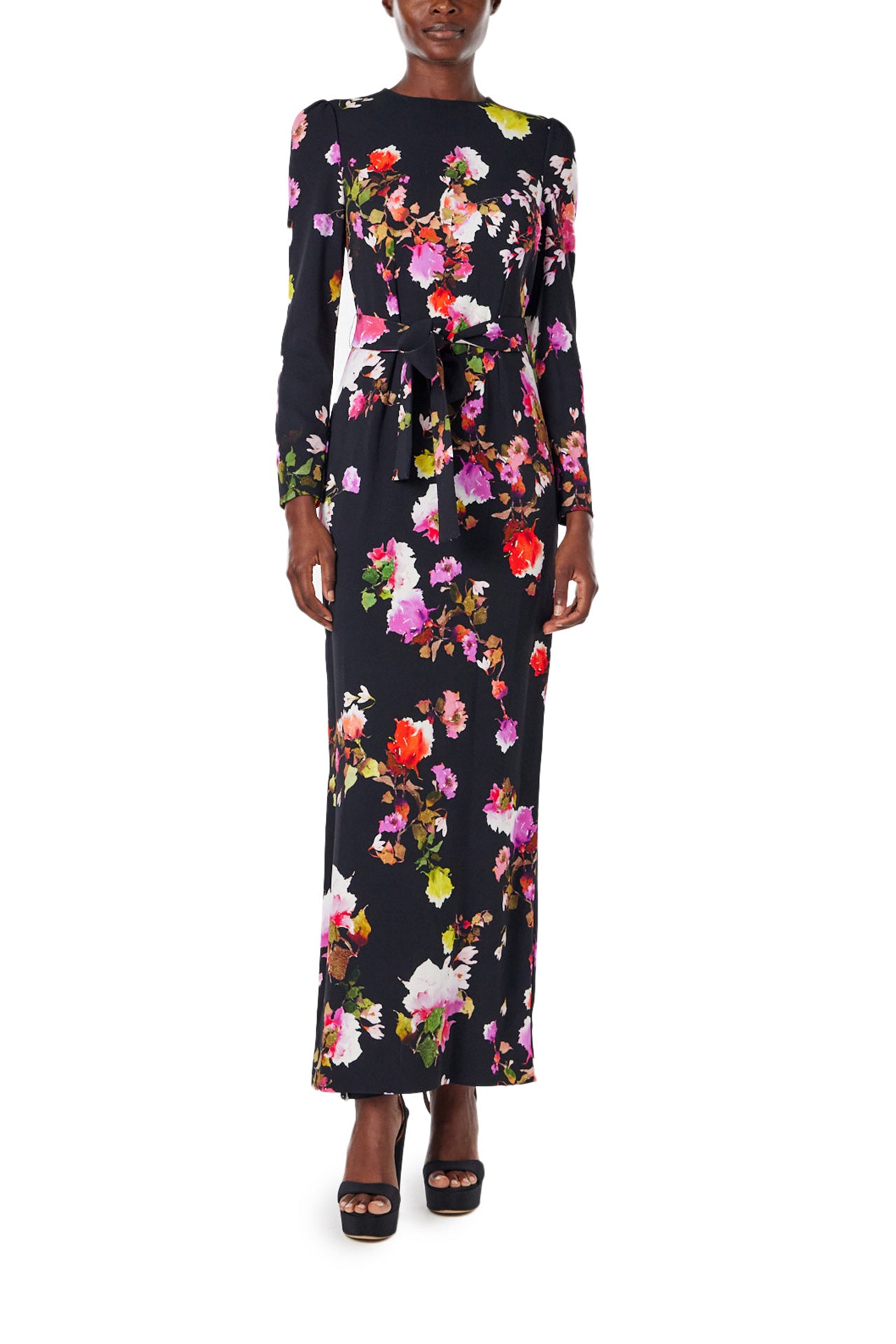 Long Sleeve Floral Gown