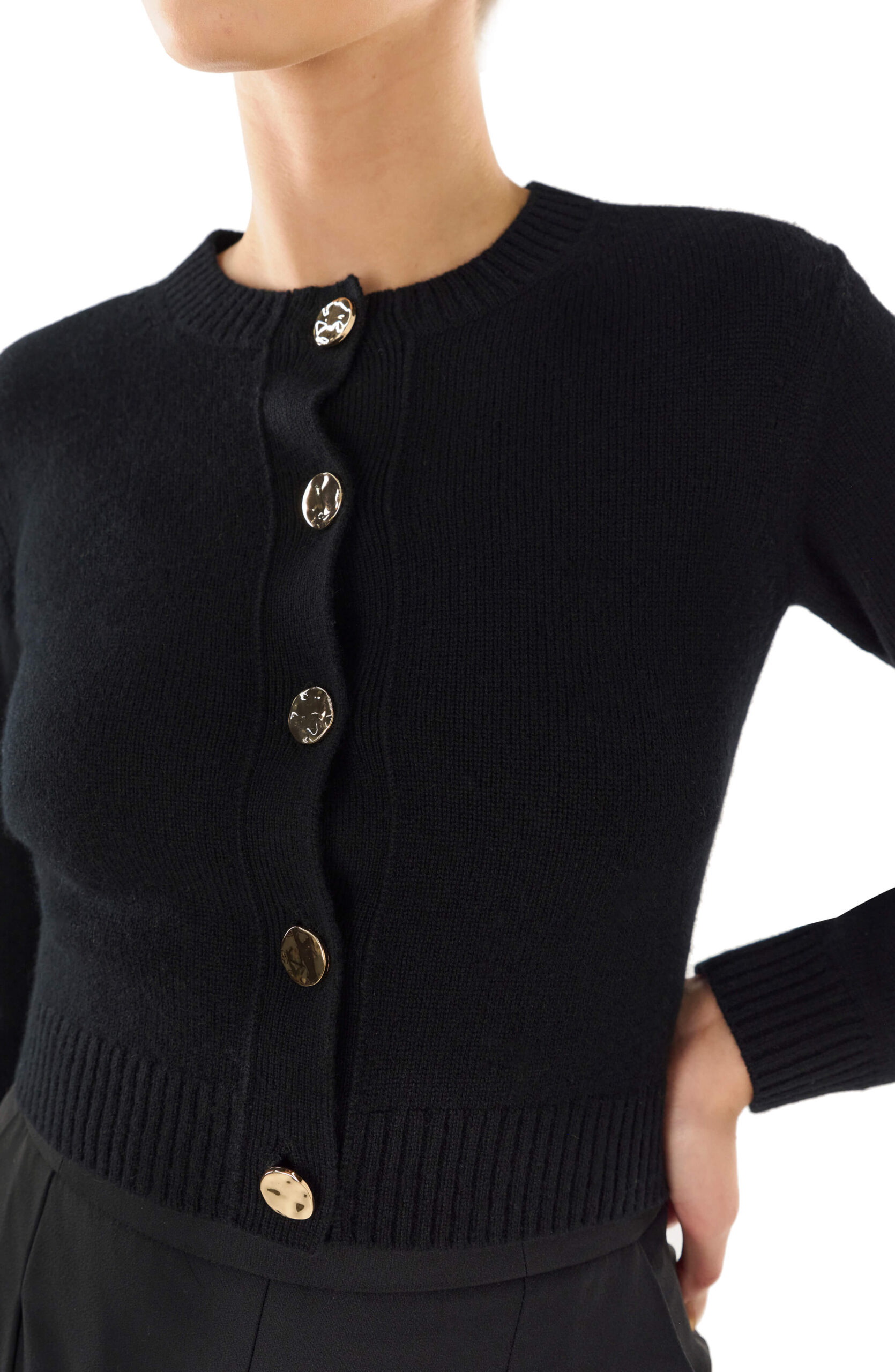 Cropped Long Sleeve Cardigan