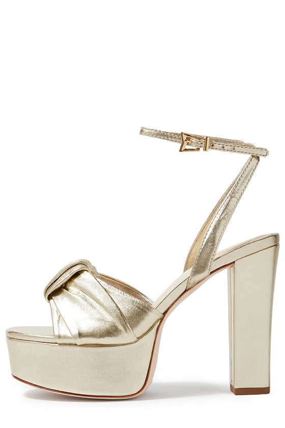 Kris Metallic Leather Platform