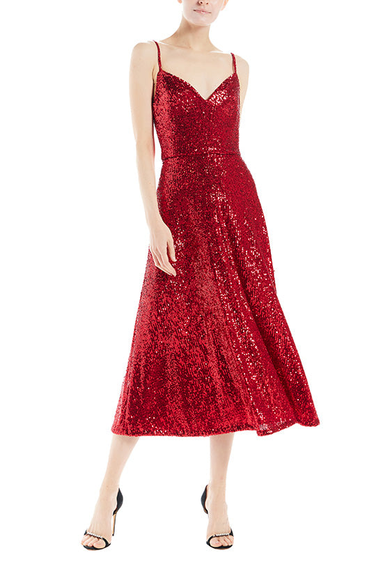 Sequin Midi Cocktail Dress